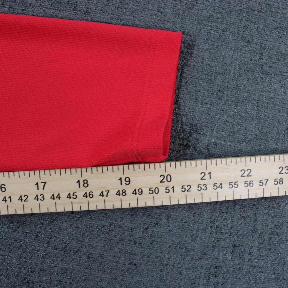 Nike Dri-FIT Womens Medium Red Long Sleeve Running Training Shirt Mesh Panels